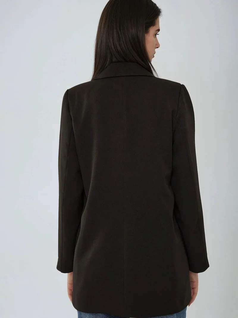 زوبعة جاكيت بليزر ببطانة جلد الفهد