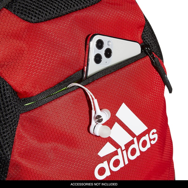 adidas Stadium Team Sports Backpack for Men and Women (36l) Durable Athletic Laptop Bag, Power Red/3.0, One Size - Image 3