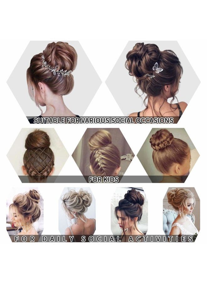Qunlinta - Messy Bun Hair Piece,Qunlinta Hair Bun Thick Updo Scrunchies Hair Extensions Ponytail Hair Pieces for Women Girls Light Brown Mix Ash Blonde - Image 1