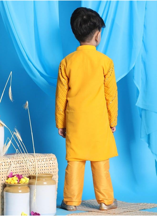 Boys' Yellow Kurta Pyjama Set - pzsku/Z42C95A1FC07541B4C833Z/45/_/1707472865/8599b3f6-9c27-41fe-ac81-94efb59b8d3e