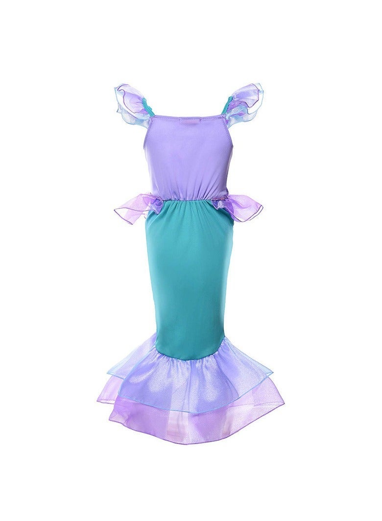 Princess Mermaid Dress — Costume for Girls, Fancy Dress, Birthday Party Cosplay Outfit, Princess Dresses for Girls, Kids Clothes, 120cm - Image 5