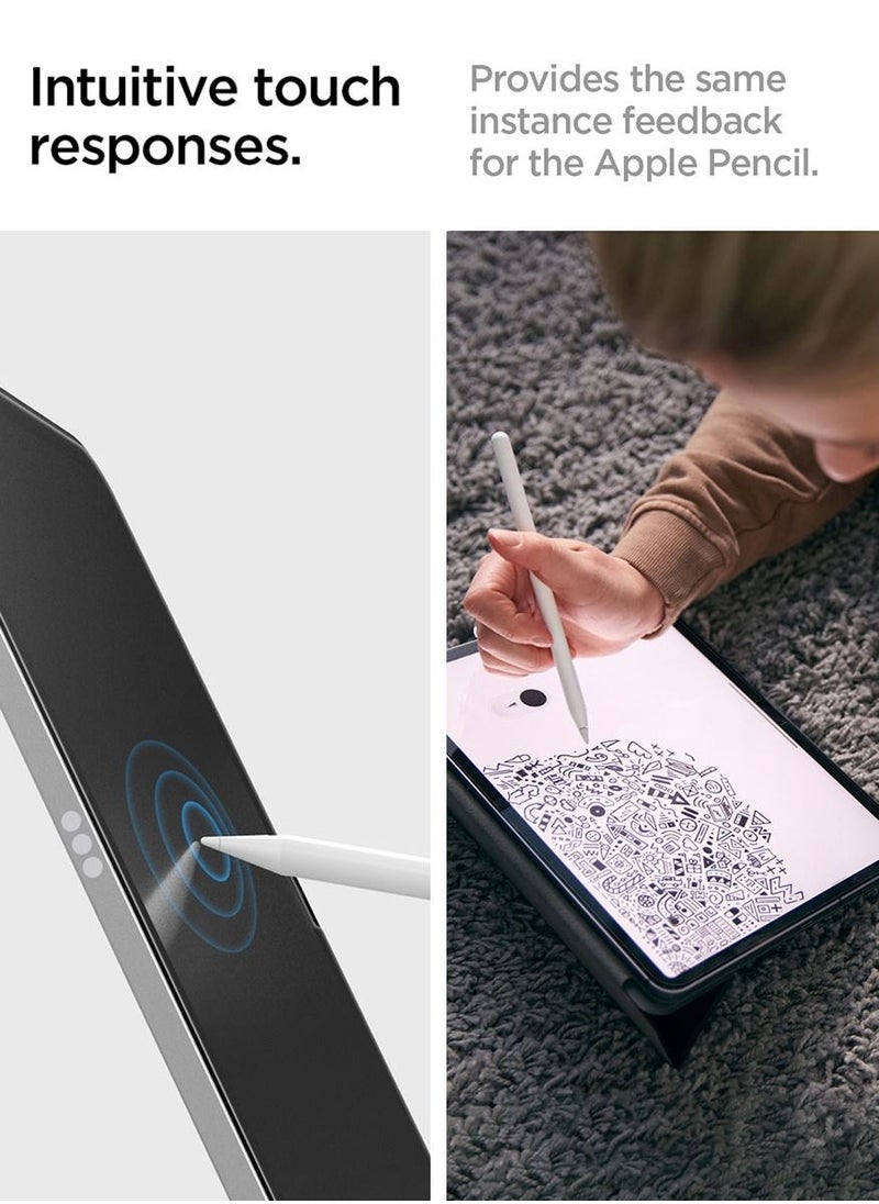 Spigen - Paper Touch Pro (1 Pack) for iPad 10th Generation 10.9 inch (2022) Screen Protector Film Matte with Paper Texture Simulation for Sketching/Drawing/Writing - Case Friendly - Image 1