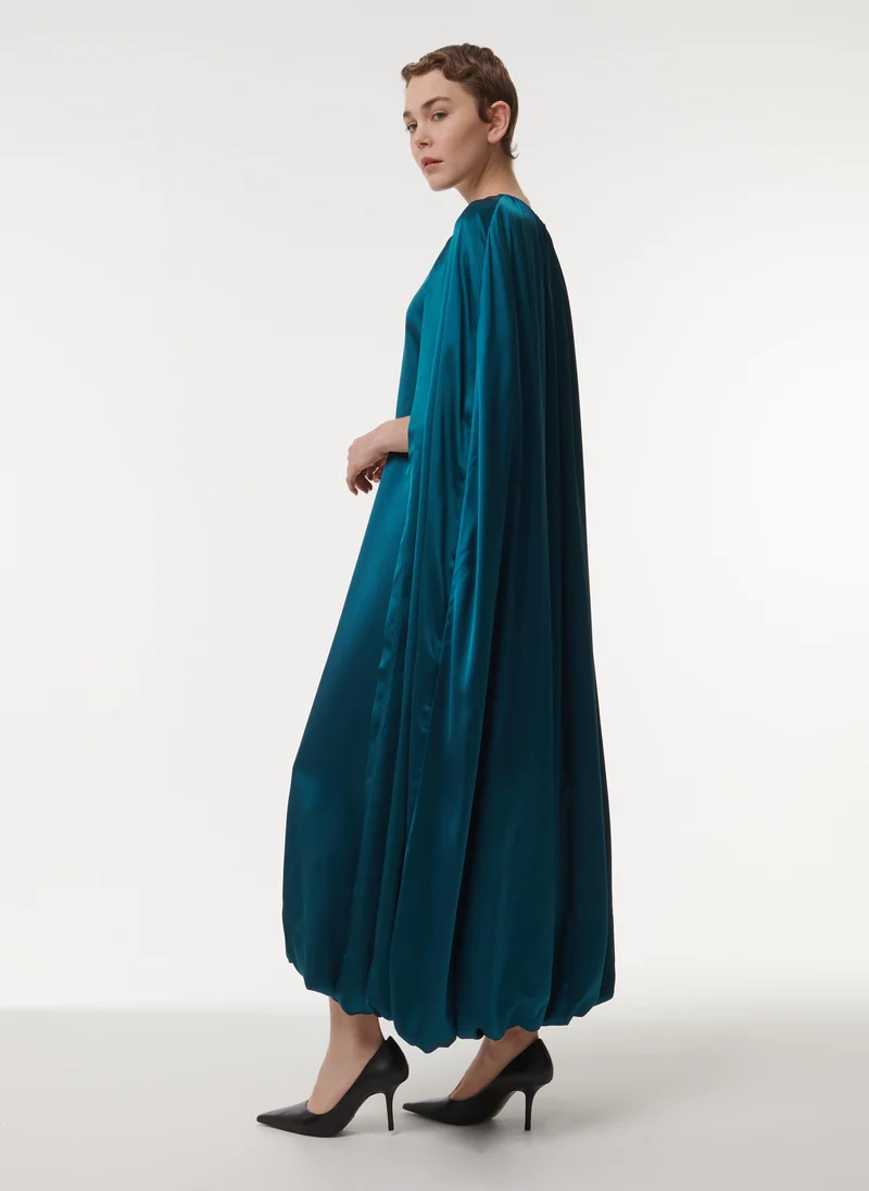 leem A-Line Kaftan With Cape
