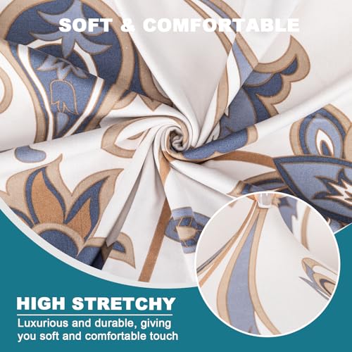 KRFOONN Wingback Chair Cover Slipcovers 2 Piece Stretch Wing Chair Covers Spandex Sofa/Armchair Non-Slip Furniture Protector for Living Room, Color01 - Image 5