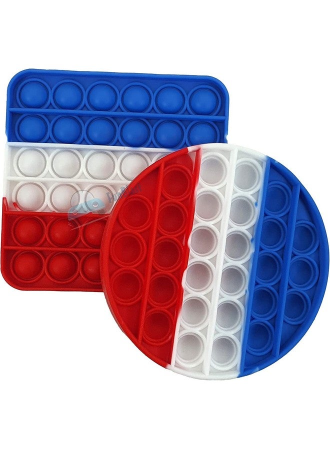 فنبلاست مجموعة FunBlast Pop it (عبوة من لعبتين Popit)، ألعاب أطفال، ألعاب فيدجيت، لعبة Pop it، لعبة Push Pop Bubble Fidget الحسية، لعبة تخفيف التوتر Fidget الحسية، هدايا مبتكرة للبنات والأولاد والأطفال (26) - Image 1