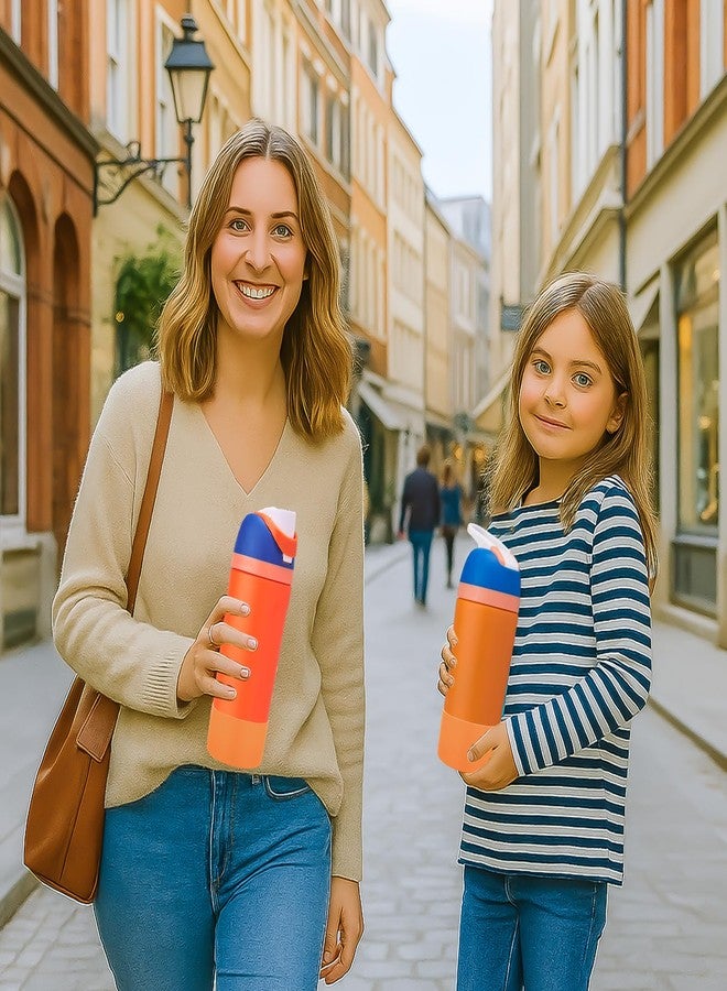 Mity rain 2PCS Protective Boot Compatible with Owala Kids Water Bottle 16 oz &14 oz, Silicone Boot Accessories for Owala Kids FreeSip 16oz & Flip 14oz (Orange) - Image 3