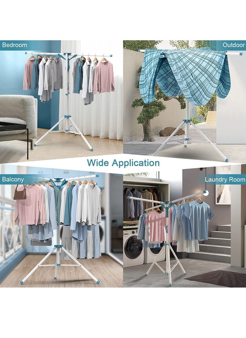 Arabest Tripod Clothes Drying Rack with 4 Branches, Foldable Stainless Steel Garment Dryer Stand for Indoor Outdoor Saving Space  - Image 3