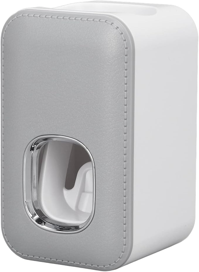 Automatic Wall Mounted Toothpaste Dispenser Squeezer Detachable Design Easy Install Gray - Image 1