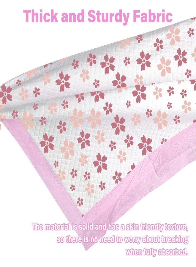 FORYEE Disposable Changing Pad Liners for Baby 17 x 13 Inches (25 Pack) Absorbent Waterproof Underpads Incontinence Care Soft Non-Woven Fabric Breathable Changing Pad (Cherry Blossom) - Image 3