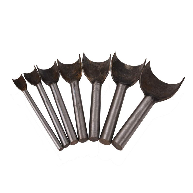 Baitaihem 7 Pcs Leather Craft Tools Half-Round Cutter Punch Strap Belt Wallet with 7 Size(10mm,15mm,20mm,25mm,30mm,35mm,40mm) Half-Round - Image 3