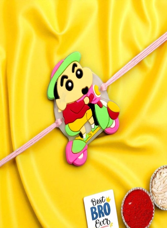 Elleva kids rakhi for brother | Cartoon Rakhi Set of 2 for Brother Boys Baby Kids Toy Bracelet, Designer Rakhi for Children | Spiderman, Doremon, Chota Bheem rakshabandhan gift for kids (Pack of 1) (Style (6)) - Image 2