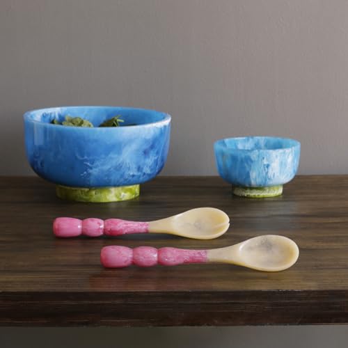 Beatriz Ball RESIN Rio Bubble Salad Servers (Red) – Hand-Poured, Stylish, Lightweight & One-of-a-Kind Artisanal Serveware - Image 4
