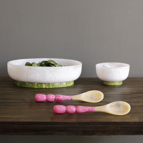 Beatriz Ball RESIN Rio Bubble Salad Servers (Red) – Hand-Poured, Stylish, Lightweight & One-of-a-Kind Artisanal Serveware - Image 5