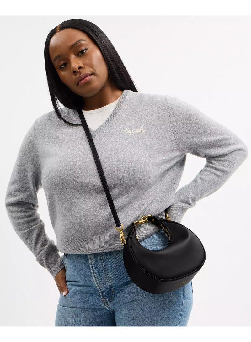 كوتش اوت ليت حقيبة كوتش جوني، حقيبة كروس بودي نسائية، حقيبة توت نسائية، حقيبة يد نسائية، حقيبة كتف نسائية، حقيبة سفر نسائية، حقيبة هوبو نسائية، 20 سم - أسود - Image 5