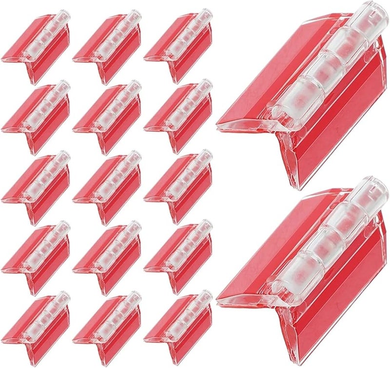 Clear Acrylic Self Adhesive Hinges 40Pcs For Cabinet Doors Drawers Jewelry Box - Image 5