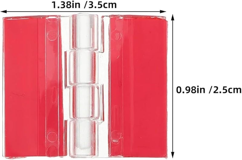 Clear Acrylic Self Adhesive Hinges 40Pcs For Cabinet Doors Drawers Jewelry Box - Image 3