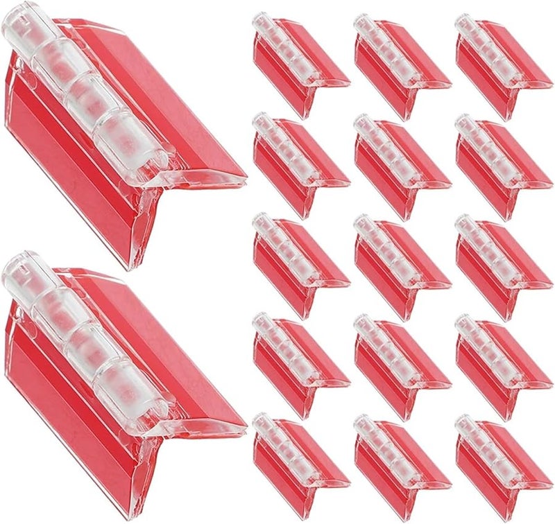 Clear Acrylic Self Adhesive Hinges 40Pcs For Cabinet Doors Drawers Jewelry Box - Image 1