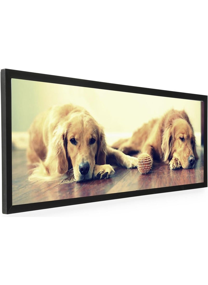 Displays2go Displays2go 40 x 135 Panoramic Photo Frame for Wall Mount Use 1inch Profile Aluminum  Black PNFA40135B  - Image 1