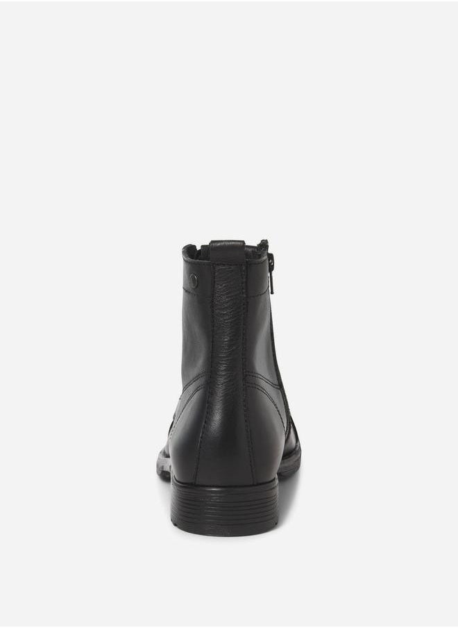 JACK & JONES Lace Up Round Toe Leather Boots  - Image 5