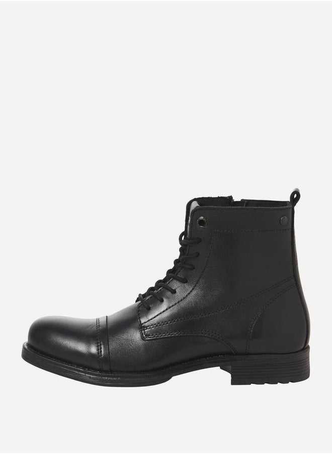 JACK & JONES Lace Up Round Toe Leather Boots  - Image 2