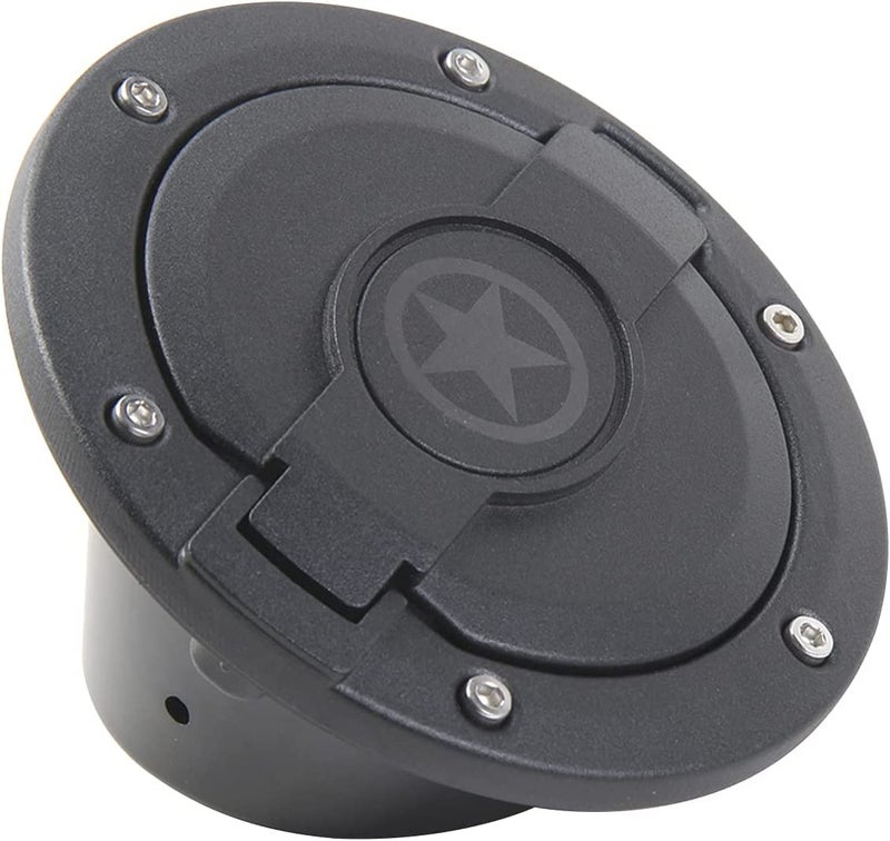 Hoolcar Gas Tank Cap Cover Fuel Filler Cover for JK Gas Cap for Jeep Wrangler JK & Unlimited 2007-2017 Sport Rubicon Sahara, Five Star - Image 4