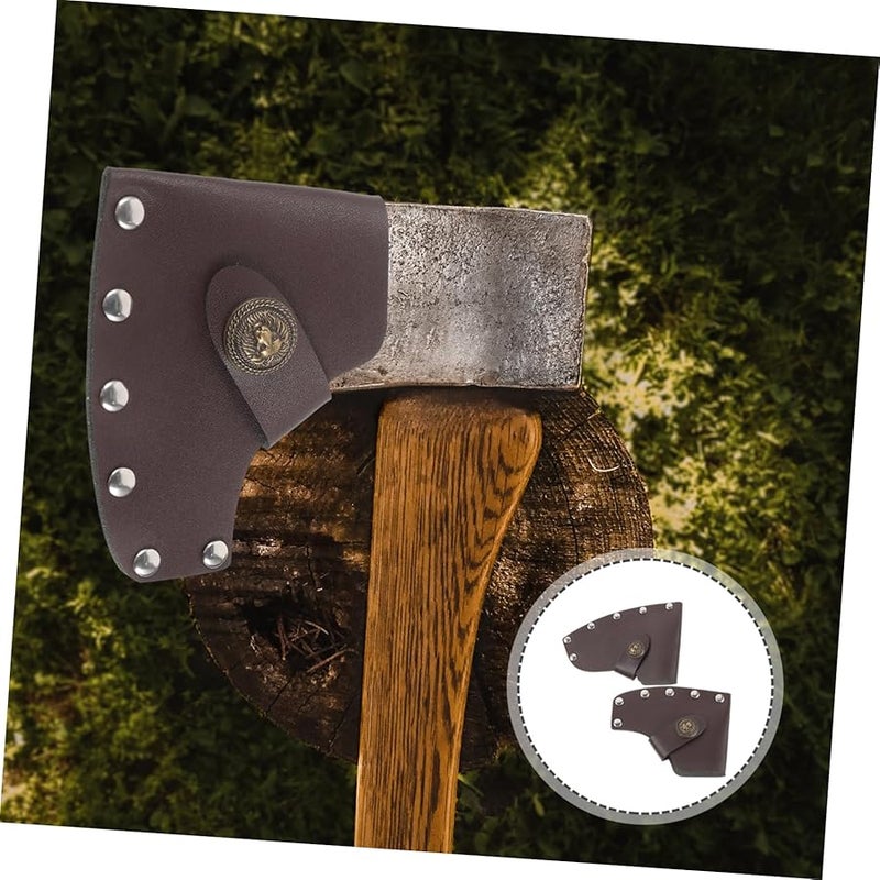قطعتان من غمد الفأس الجلدي غطاء وقائي ملحق حزام محمول يسهل الوصول إليه - Image 4