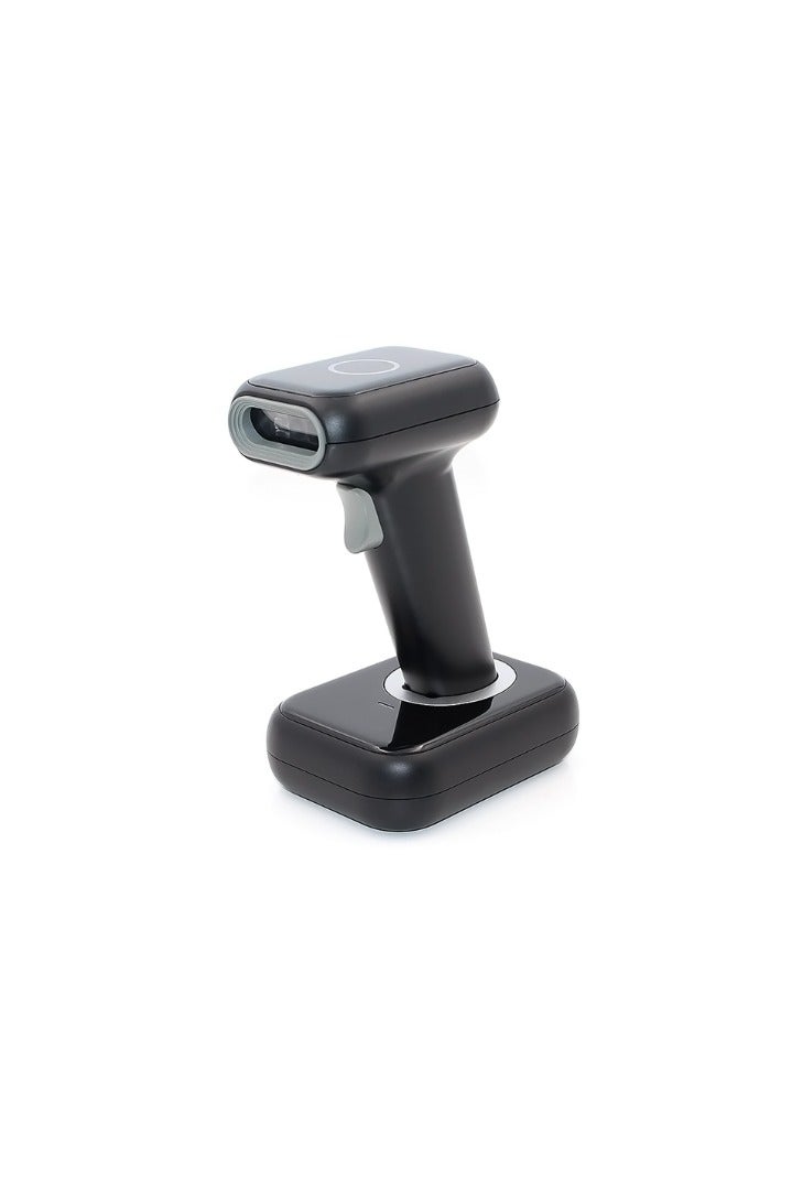 كالون ماسح باركود لاسلكي ثنائي الأبعاد مع قاعدة شحن - قارئ رمز الاستجابة السريعة المحمول بتقنية البلوتوث وUSB لنقاط البيع والمستودعات والتجزئة - Image 1