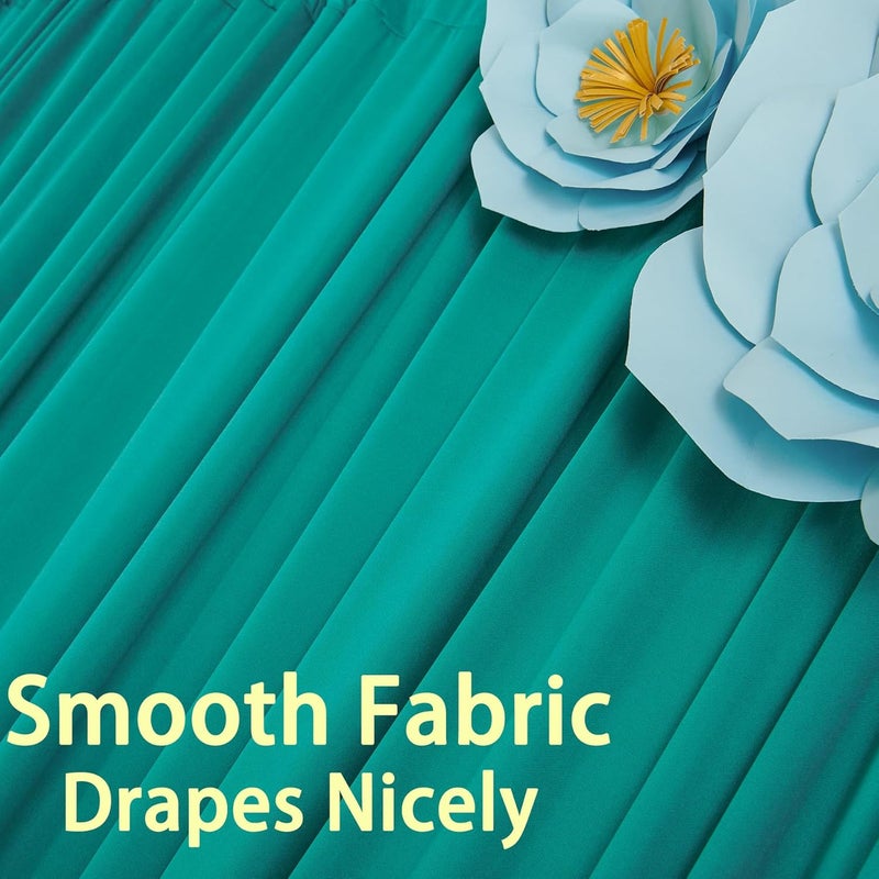 NSSONBEN 40ftx10ft Wrinkle Free Turquoise Backdrop Curtains for Parties, Thick Polyester Teal Photo Backdrop Drape 8 Panels for Wedding Birthday Photography Background Backdrop Stand - Image 4