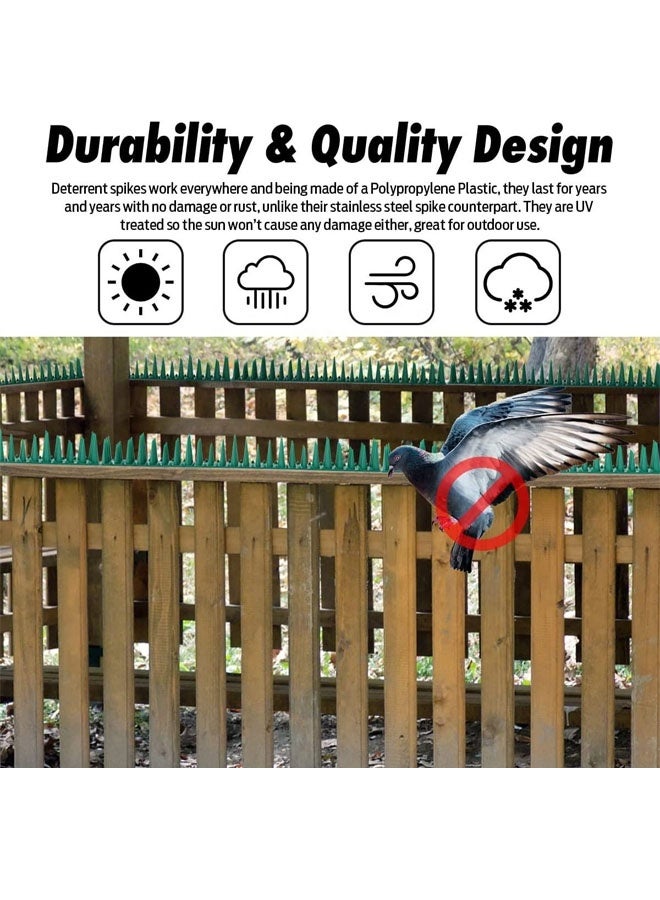 Bird Spikes, 10 Pack Bird Nails, Pigeons, Squirrels, Raccoons, Crows, Cats, Birds Defensive Nails for Outdoors, Keep Birds Away, Plastic Fence Nails for Railings and Roofs - Image 4