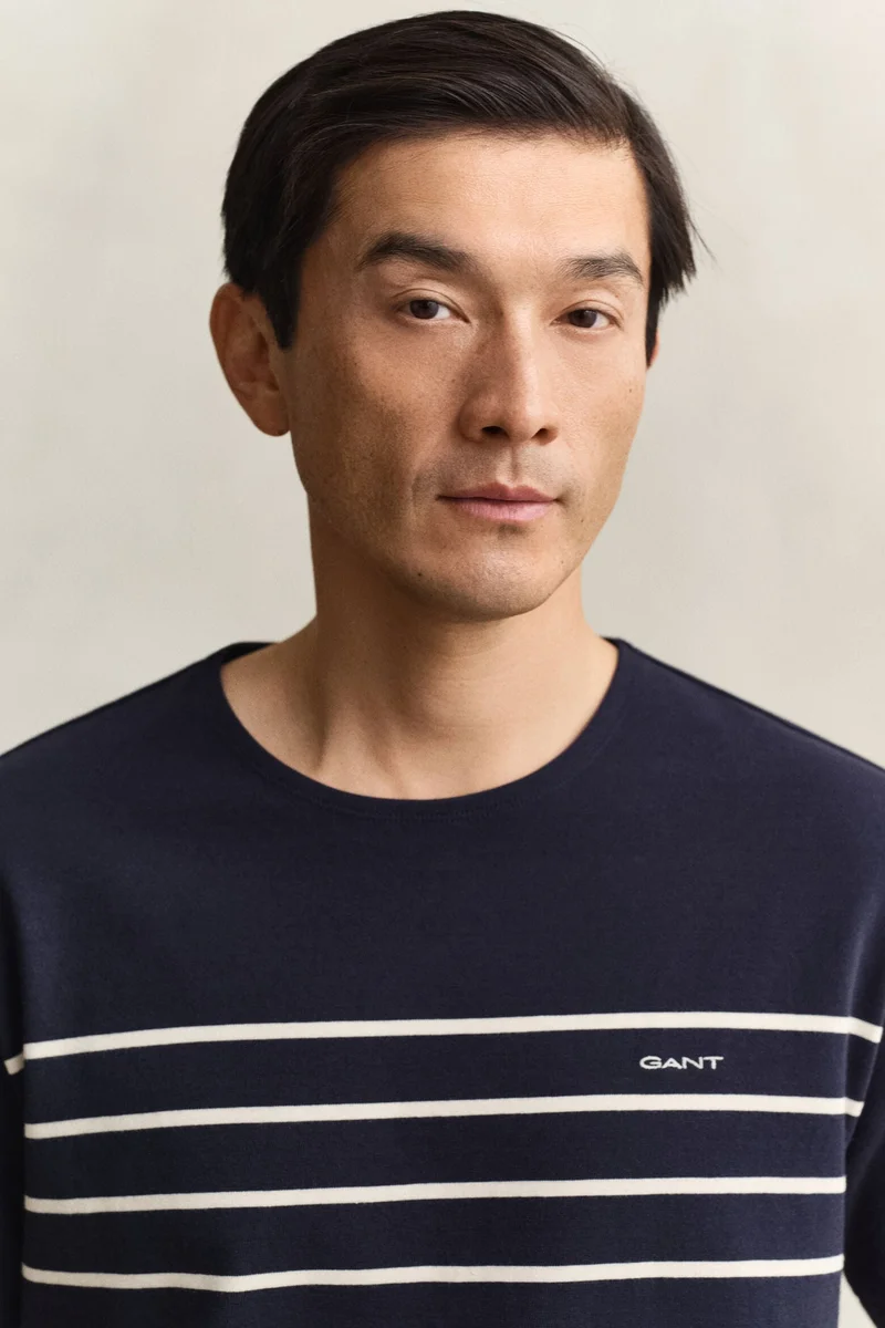 غانت Placed Stripe Short Sleeve Tshirt