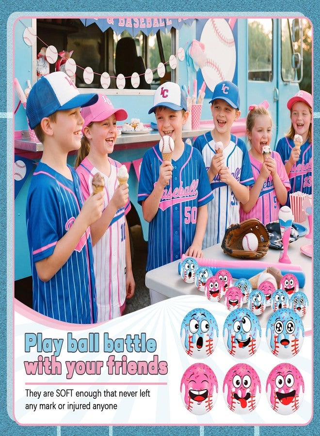 Arrowbash 12 Pcs Mini Face Stress Balls Sport Funny Face Squeeze Foam Balls for Stress and Anxiety Relief for Party Favors Birthday Gift Decoration (Ice Cream Baseball, 1.57") - Image 2
