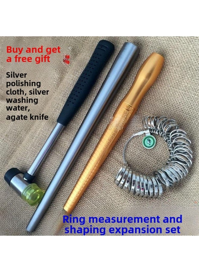 Hong Kong Ring Ring Ring Stick Finger Size Number Size Measurement Ring Correction Plastic Expansion Tool Wholesale-Model:Copper Rod + Four-yard Rod + Iron Rod + Rubber Hammer + Circle - Image 2