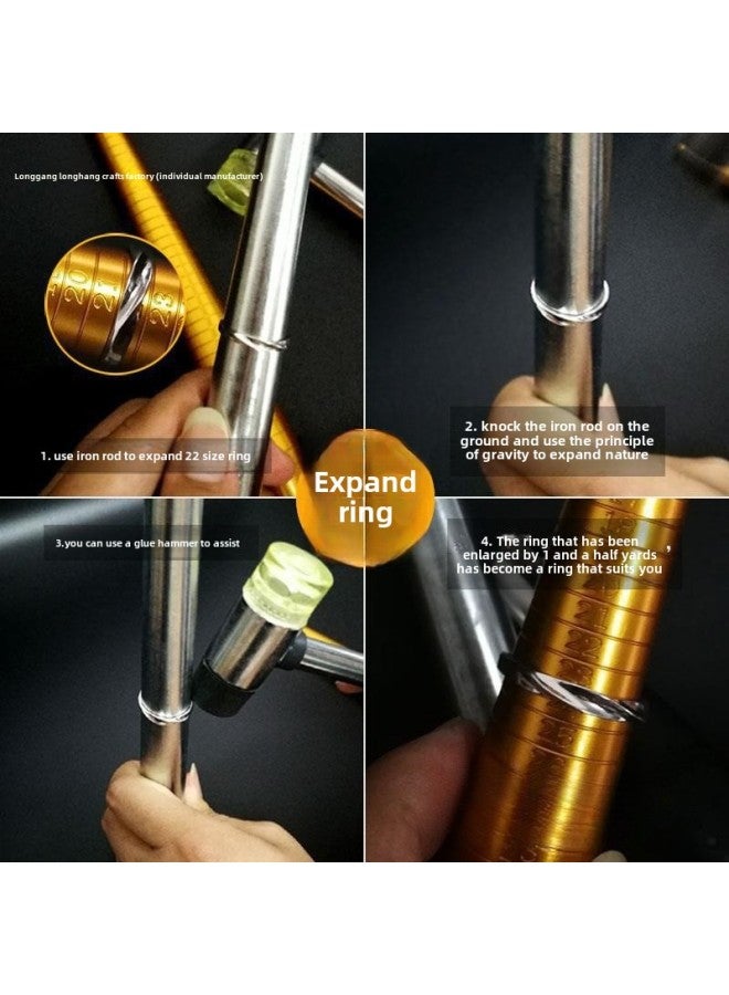Hong Kong Ring Ring Ring Stick Finger Size Number Size Measurement Ring Correction Plastic Expansion Tool Wholesale-Model:Copper Rod + Four-yard Rod + Iron Rod + Rubber Hammer + Circle - Image 4