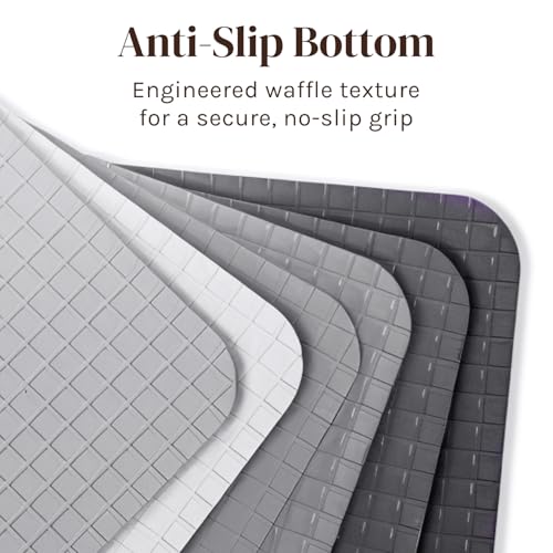Cooler Kitchen Extra Thick Flexible Cutting Mat Set With Food Icons & EZ-Grip Back (Set Of 4 Mats) - Flexible Cutting Boards for Kitchen - Flexible Plastic Cutting Board Set (Black and White)… - Image 4