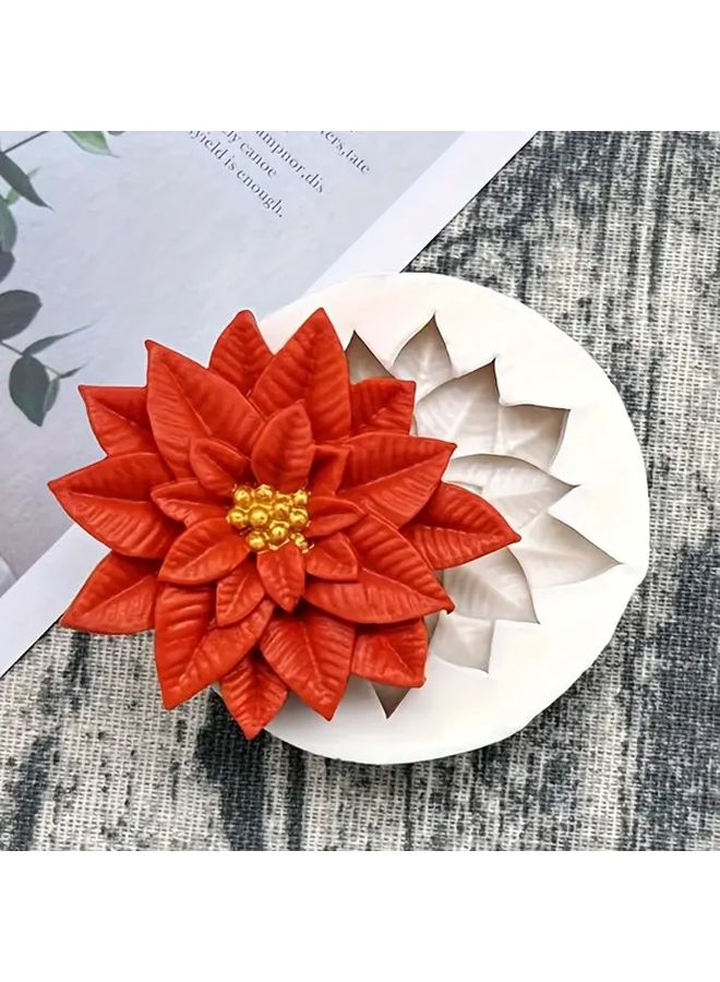 قطعتان قالب سيليكون نجمة حمراء لعيد الميلاد الأبيض أدوات راتنج DIY زينة شموع - Image 4