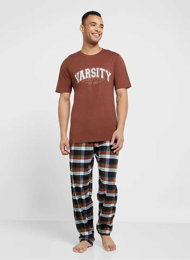 سفنتي فايف Checked Pyjama