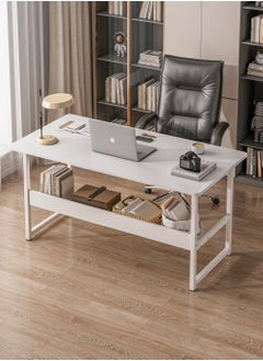 JANTENS Study Table for Home Office,Writing Desk Office Desk With Storage Layer Computer Desk 120*55*73cm  - Image 2