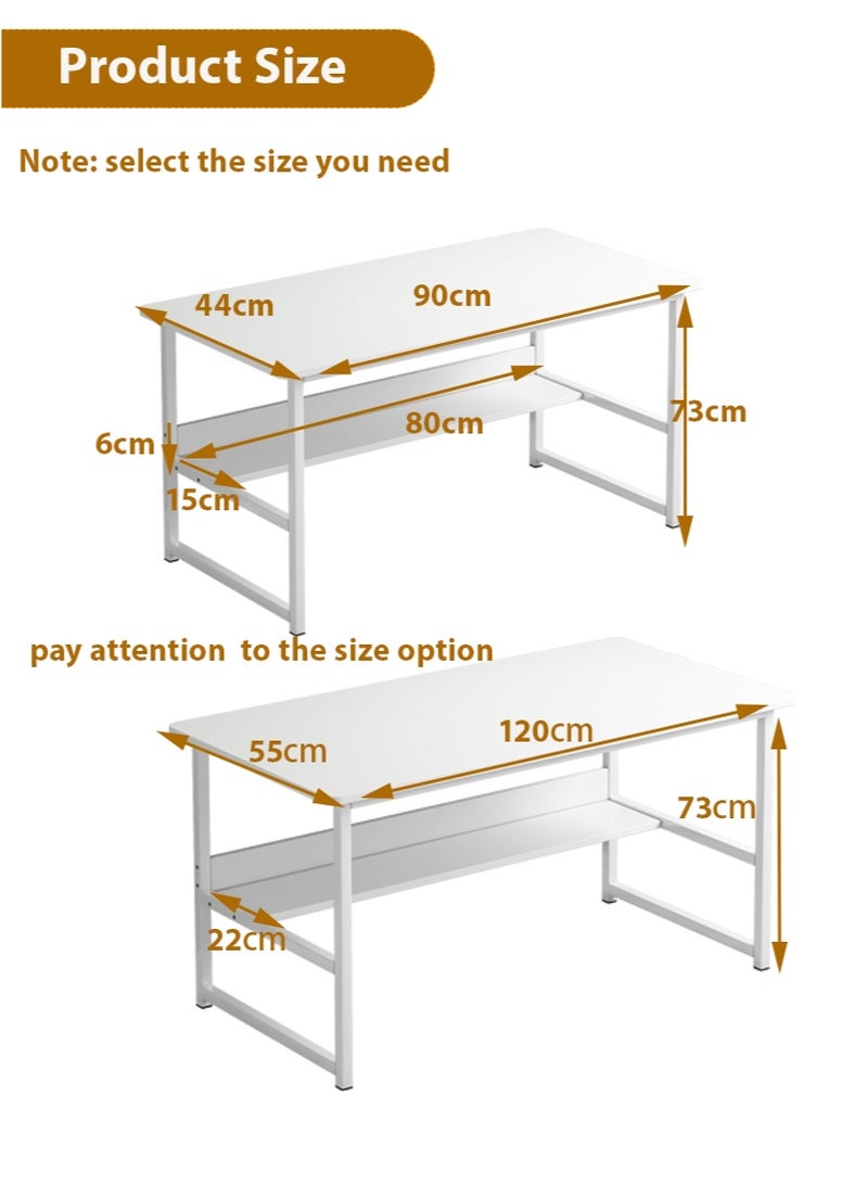 FAMAPY Study Table for Home Office,Writing Desk Office Desk With Storage Layer Computer Desk 120*55*73cm - Image 3