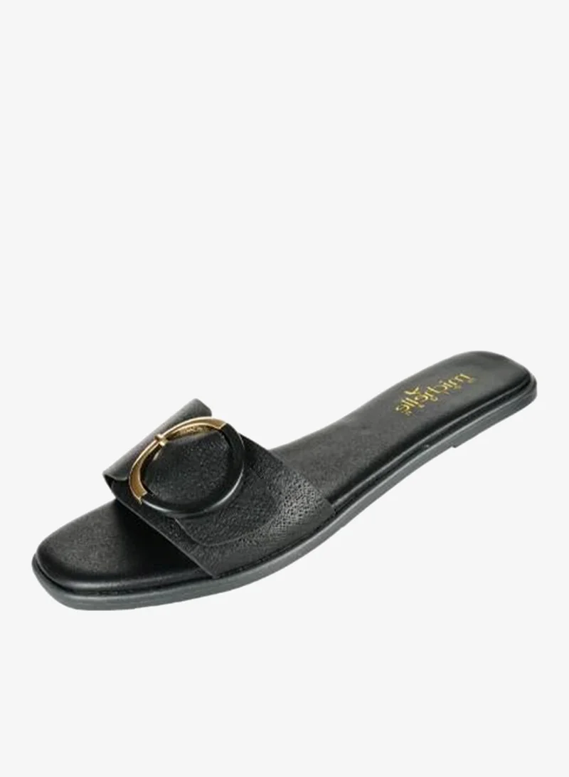 Michelle Morgan Black 092-2780 Michelle Morgan Ladies Flat Heel Sandals 114RL105 Black for Women | Best Price UAE