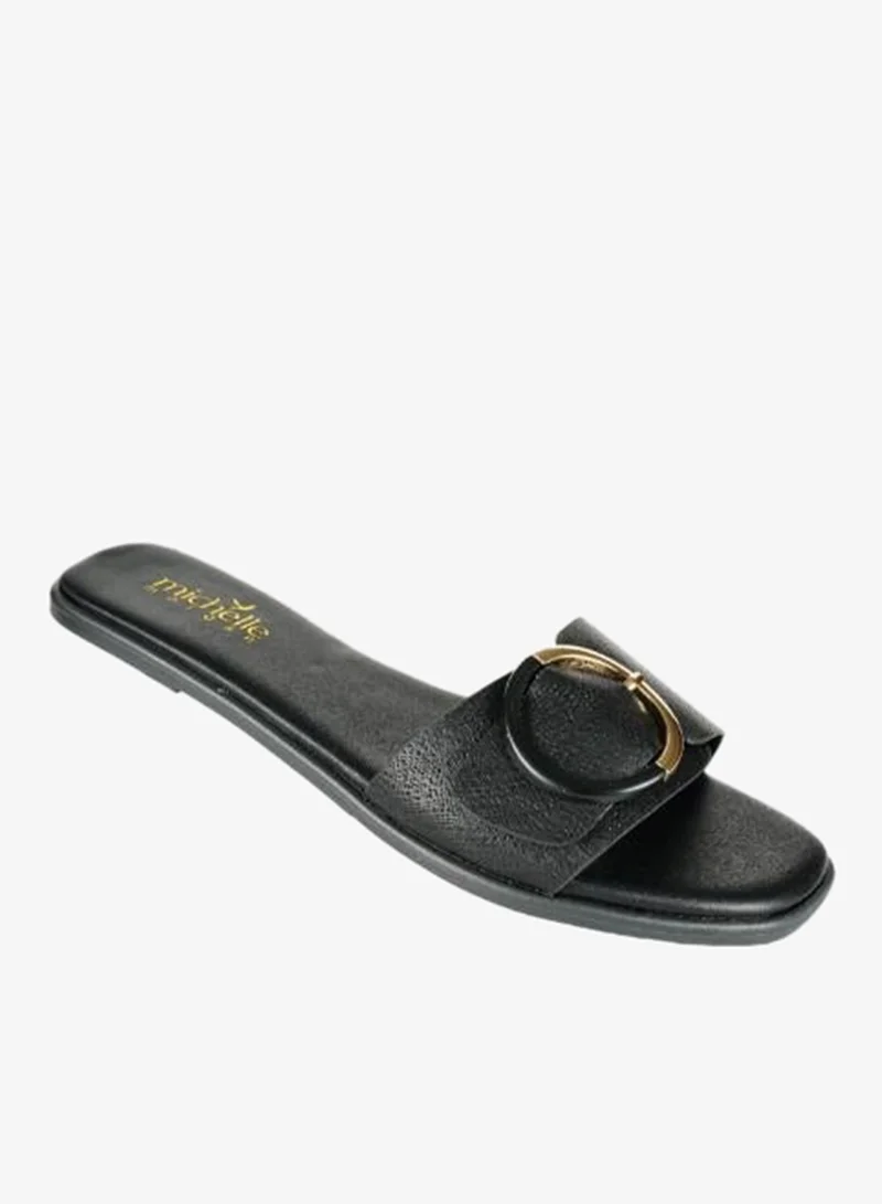 ميشيل مورجان صندل ميشيل مورغان بكعب مسطح نسائي 092-2780 أسود