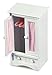 Badger Basket Doll Armoire with Three Hangers for 18 to 22Inch Dolls White and Pink Wardrobe Closet for Doll Clothes Durable Wood Construction Stylish and Functional Storage - Image 3