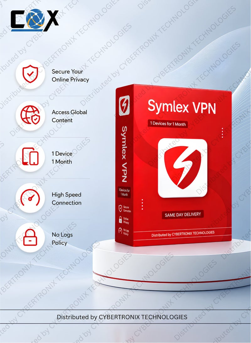 Symlex VPN Logitech R400 Wireless Presentation Remote, 2.4 GHz, USB-Receiver, Red Laser Pointer, 15-Meter Operating Range, 6 Buttons, Intuitive Slideshow Control, Battery Indicator, PC Black | Symlex VPN | 1 Devices 1 Month | Digital License | Same Day Delivery | Combo Pack - Image 4