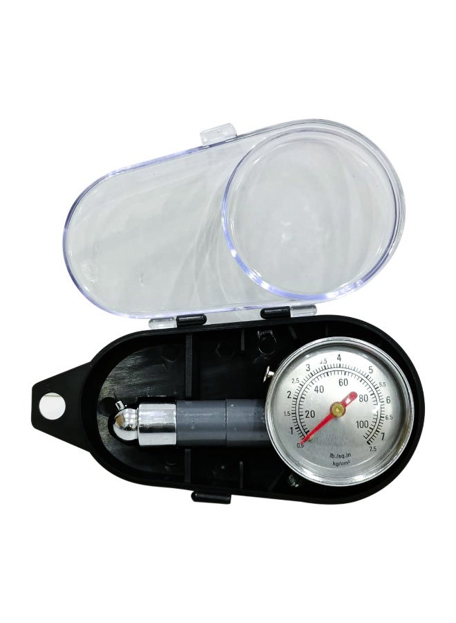 مقياس تناظري شامل لضغط الإطارات (0-100 PSI) - أداة فحص ضغط الهواء وصيانة الإطارات للسيارات والدراجات النارية والدراجات الهوائية وسيارات الدفع الرباعي والشاحنات. - Image 3