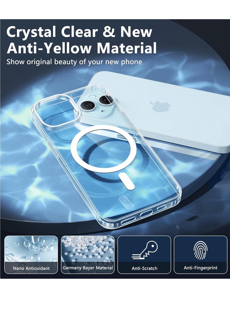 ELTRAZONE Defender Magnetic Clear Case for iPhone 15 - Includes Camera Lens Protector, Drop Protection, Anti-Yellowing, Shockproof - Image 4