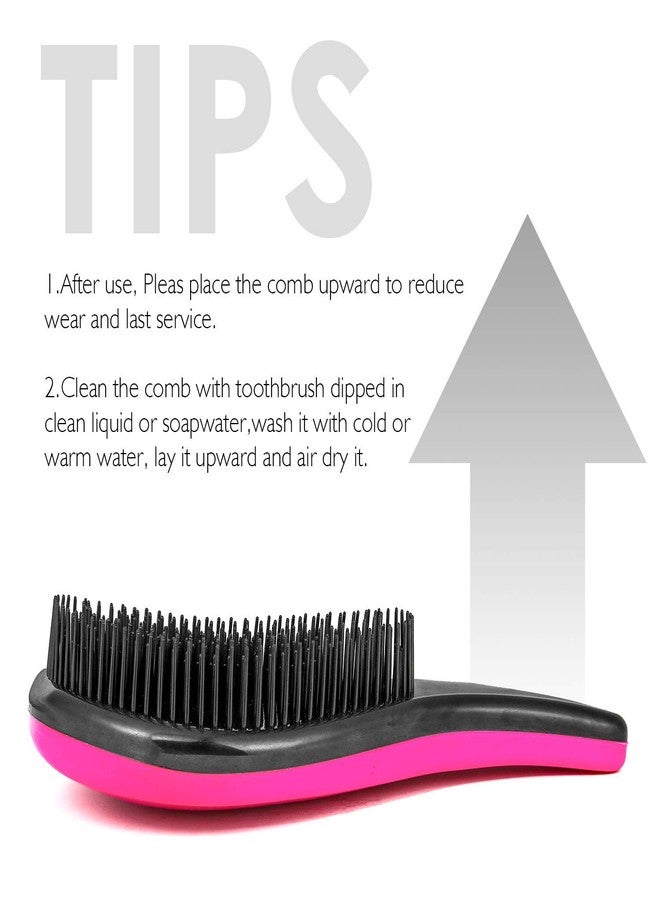 WYNK Detangling Brush 2-Pack for Adults & Kids - Green & Pink Hairbrush for Wet/Curly/Thick Hair, Gentle Knot Remover with Scalp Massage - Image 4