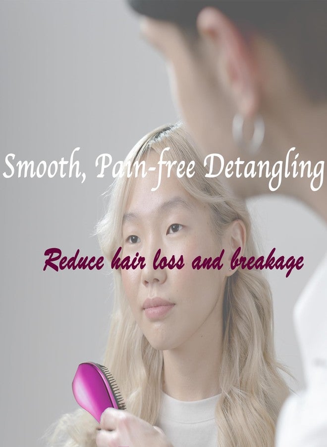 WYNK Detangling Brush 2-Pack for Adults & Kids - Green & Pink Hairbrush for Wet/Curly/Thick Hair, Gentle Knot Remover with Scalp Massage - Image 3