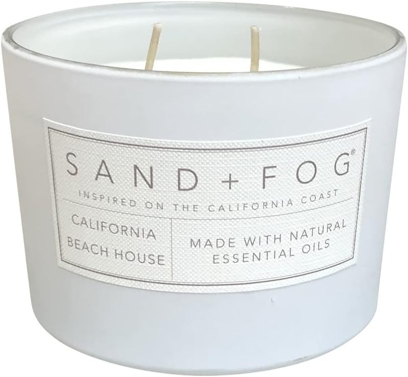 Sand + Fog Scented Candle - California Beach House – Additional Scents and Sizes – 100% Cotton Lead-Free Wick - Luxury Air Freshening Jar Candles - Perfect Home Decor – 12oz - Image 2