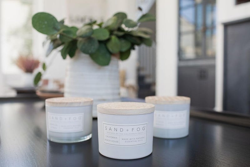 Sand + Fog Scented Candle - California Beach House – Additional Scents and Sizes – 100% Cotton Lead-Free Wick - Luxury Air Freshening Jar Candles - Perfect Home Decor – 12oz - Image 4