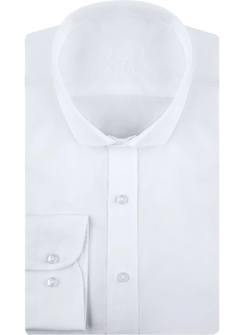 Süvari Suvari Slim Fit White Men's Shirt
