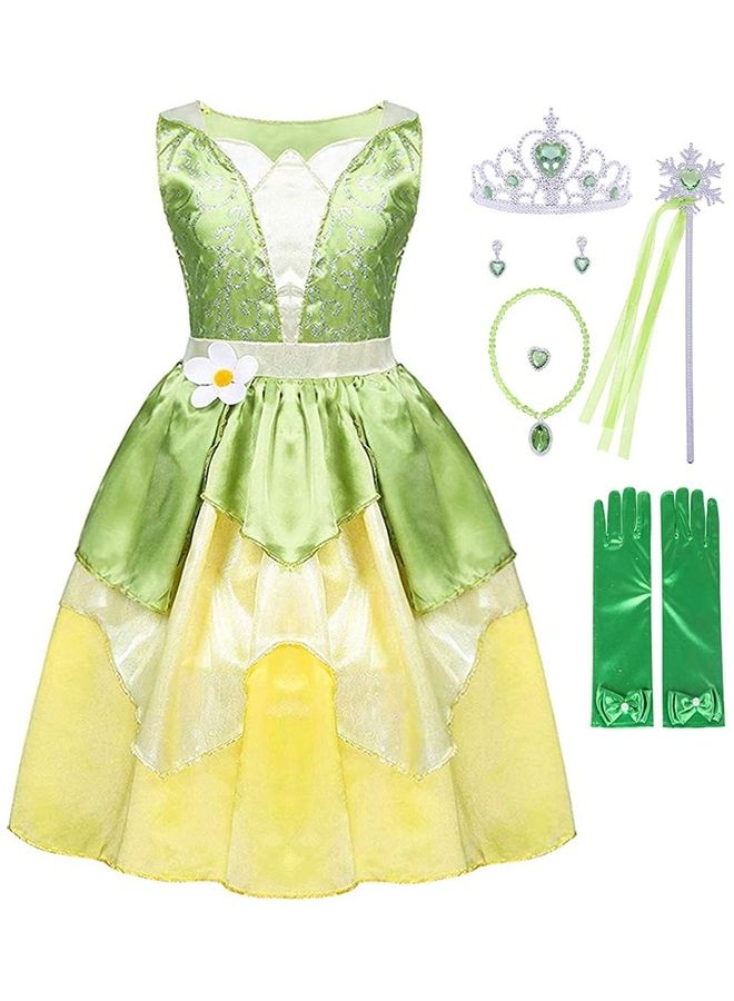 NIBEMINENT Princess Dress with Jewellery Set 120cm - Image 1